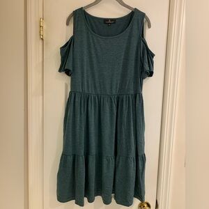 Green Cold Shoulder Dress